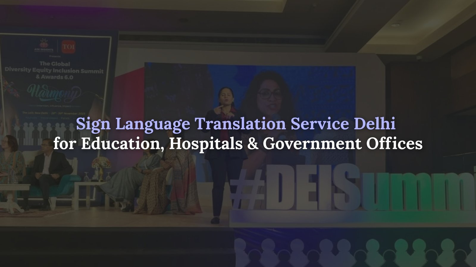 Online sign language translation service Delhi