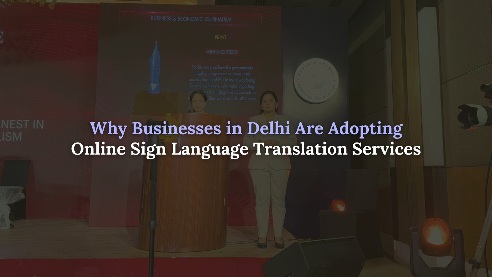Online sign language translation service Delhi