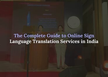 Online sign language translation service India